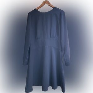 HOBBS London Navy Blue Twirl Dress